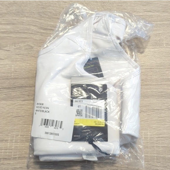 Nike Womens Nike Dri-FIT Indy LL Bra - Womens White/White Size S - Picture 10 of 10